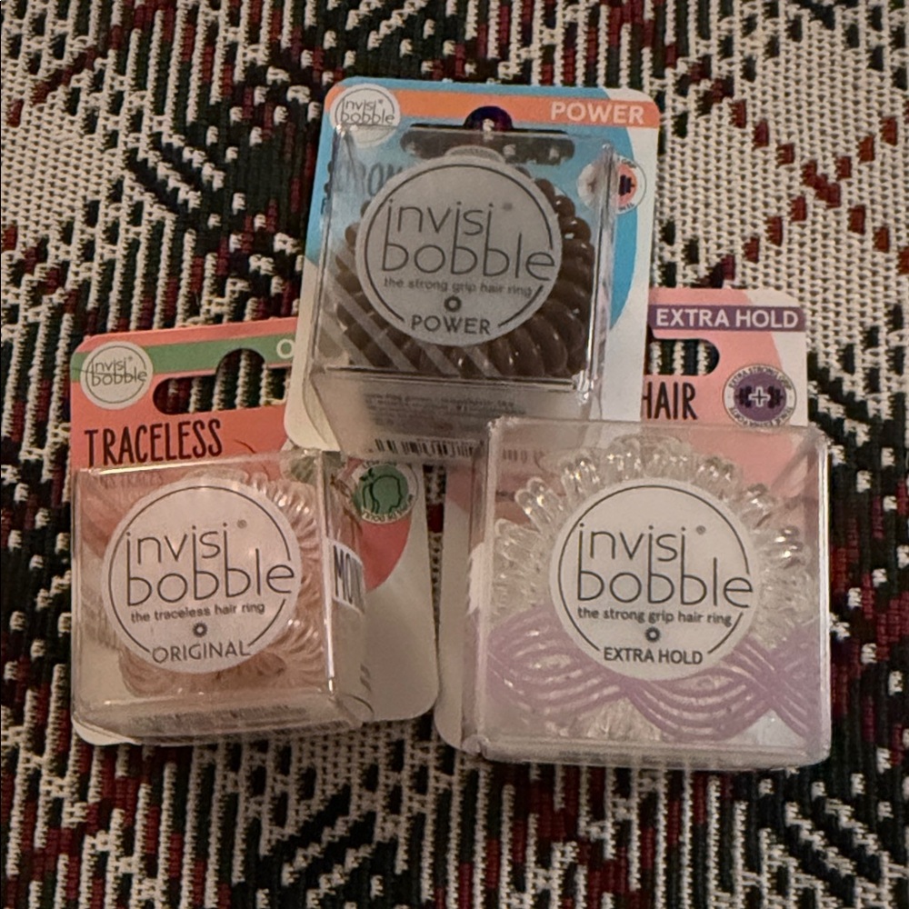 Invisibobble Hair Ring Set - Brown, Pink, Clear